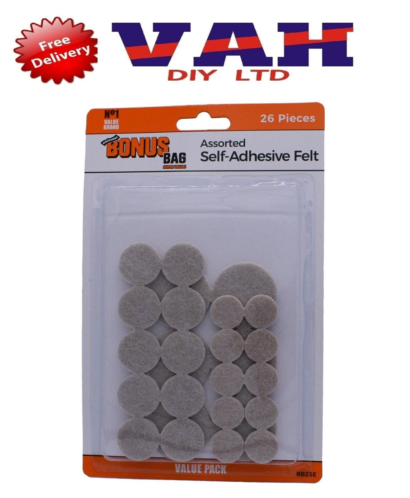 26 Assorted Felt Pads Self Adhesive Sticky Wood Furniture Chair Legs Protectors