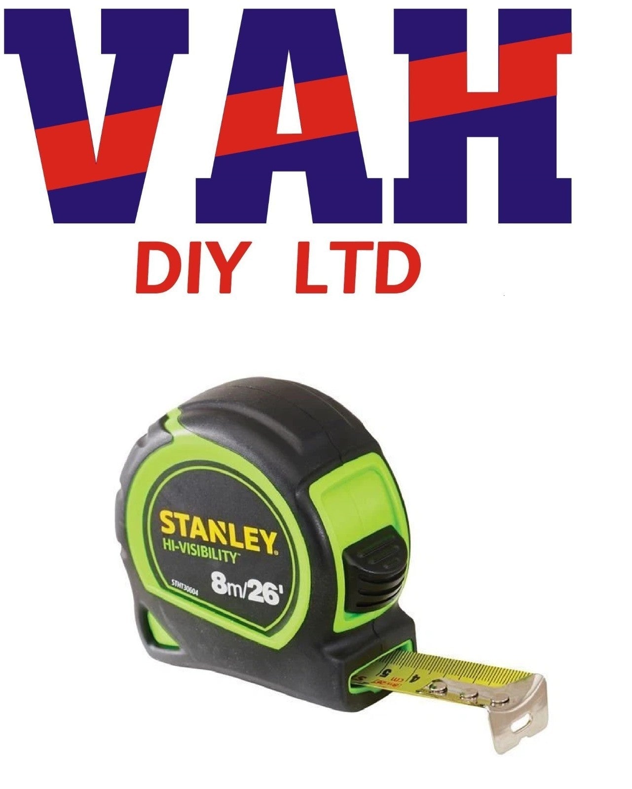 Stanley Hi-visibility/Hi-Viz Tylon Tape 8m (26ft)