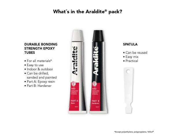 Araldite Rapid Epoxy Glue 2 Part 2 x 15ml Tubes
