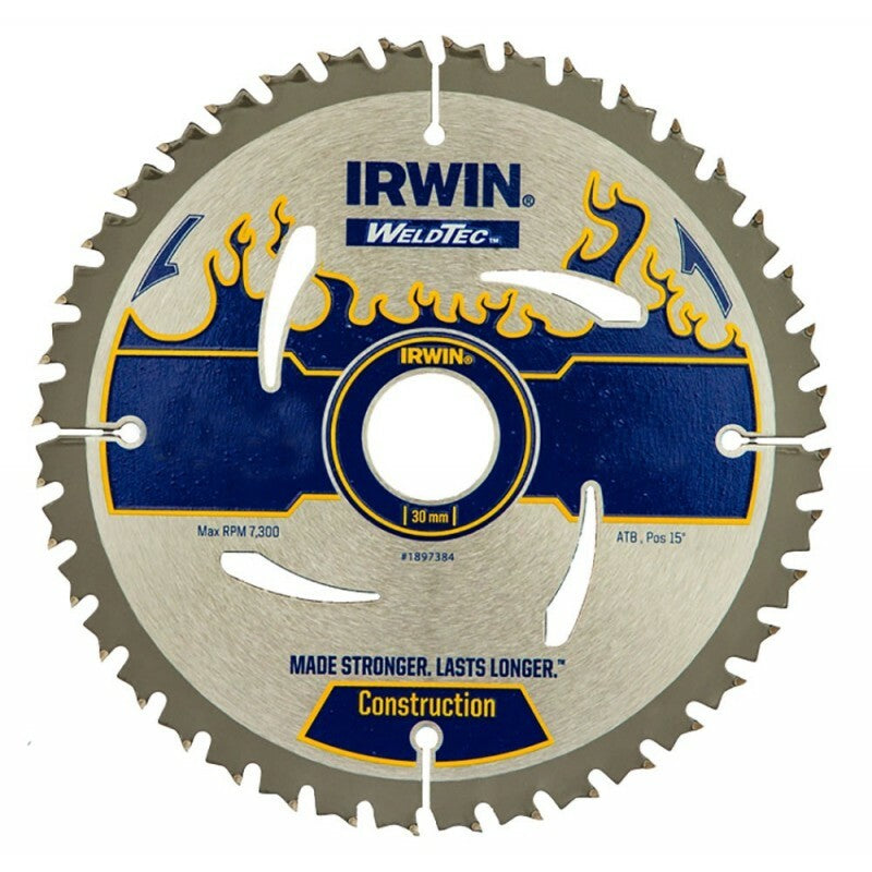 Irwin Weldtec Construction Saw Blade 160mm 24T 20mm