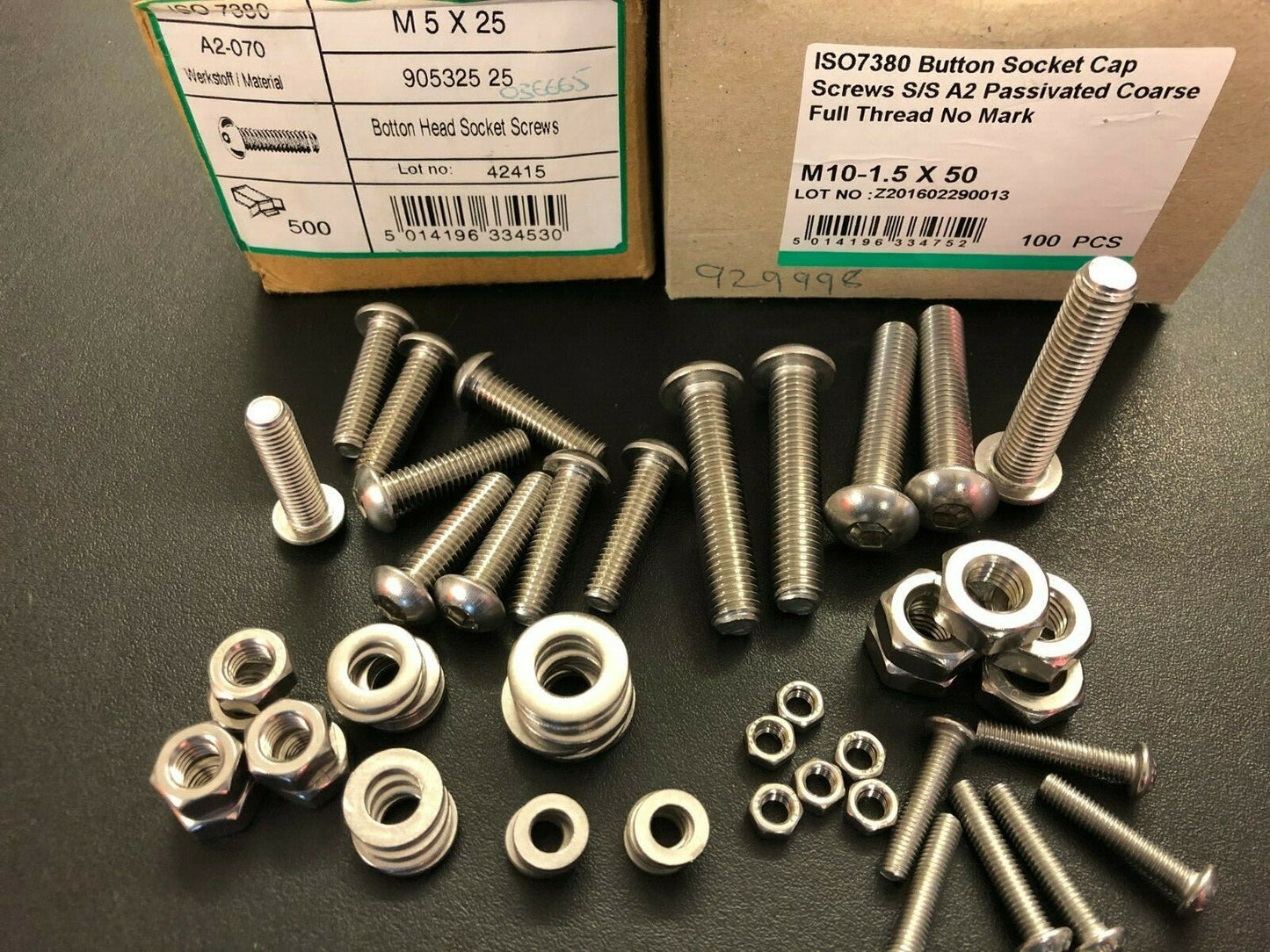 SOCKET BUTTON HEAD SCREWS & NUTS & WASHERS A2 STAINLESS STEEL M3 M4 M5 M6 M8 M10