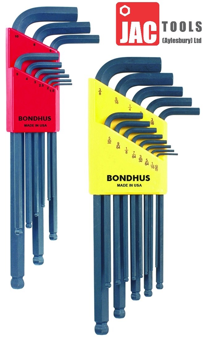Bondhus BLX22 Ball End Hex Key Set Metric & Imperial 22pc Allen Keys Set