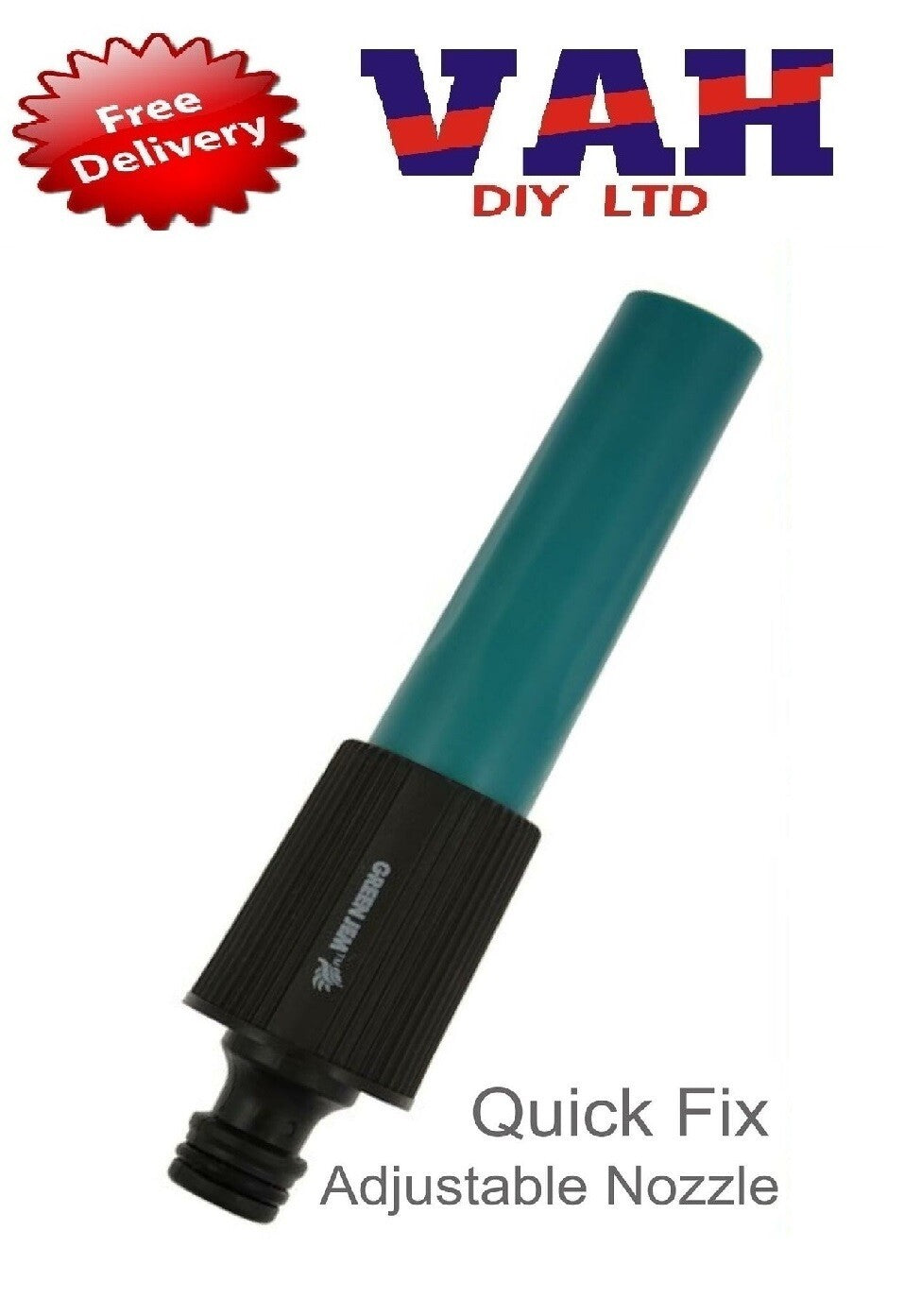Green Jem Hosefit Quick Fix Adjustable Nozzle│Designed to Water Your Garden