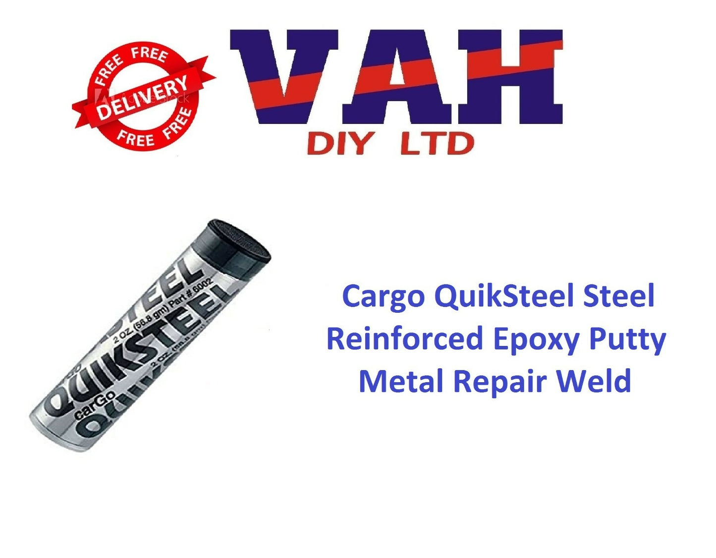 EXPOXY PUTTY REPAIR WELD 56.8g QUICKSTEEL STEEL REINFORCED