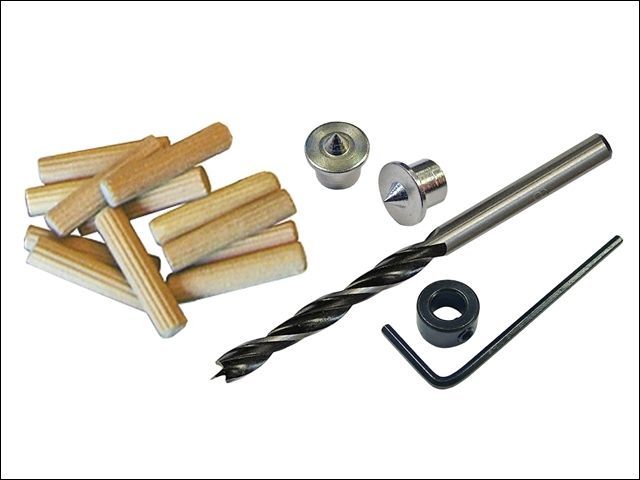 Dowel Kit Drill & Points 6mm Woodwork Carpentry DIY Fix