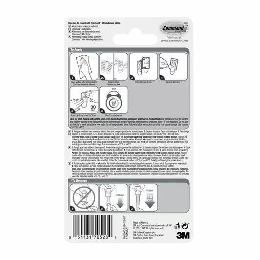 3M Command Decorating Clips White 20pk (17026)
