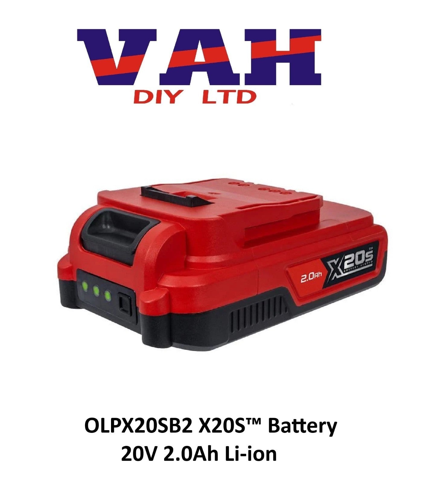 Olympia Power Tools OLPX20SB2 X20S Battery 20V 2.0Ah Li-ion