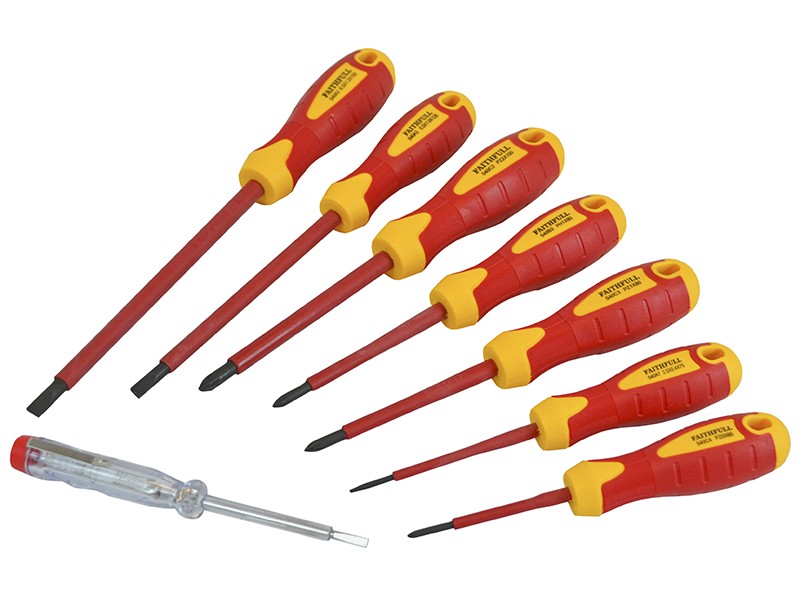 Faithfull VDE Electrical Screwdriver Set 1000v 8pc