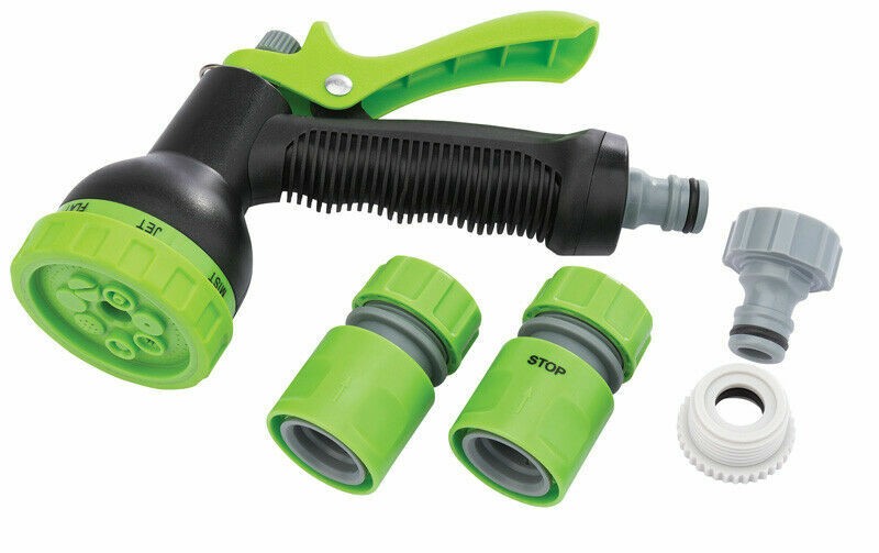 Draper Garden Spray Hose Gun Kit (5 Piece), 7 Patern Spray