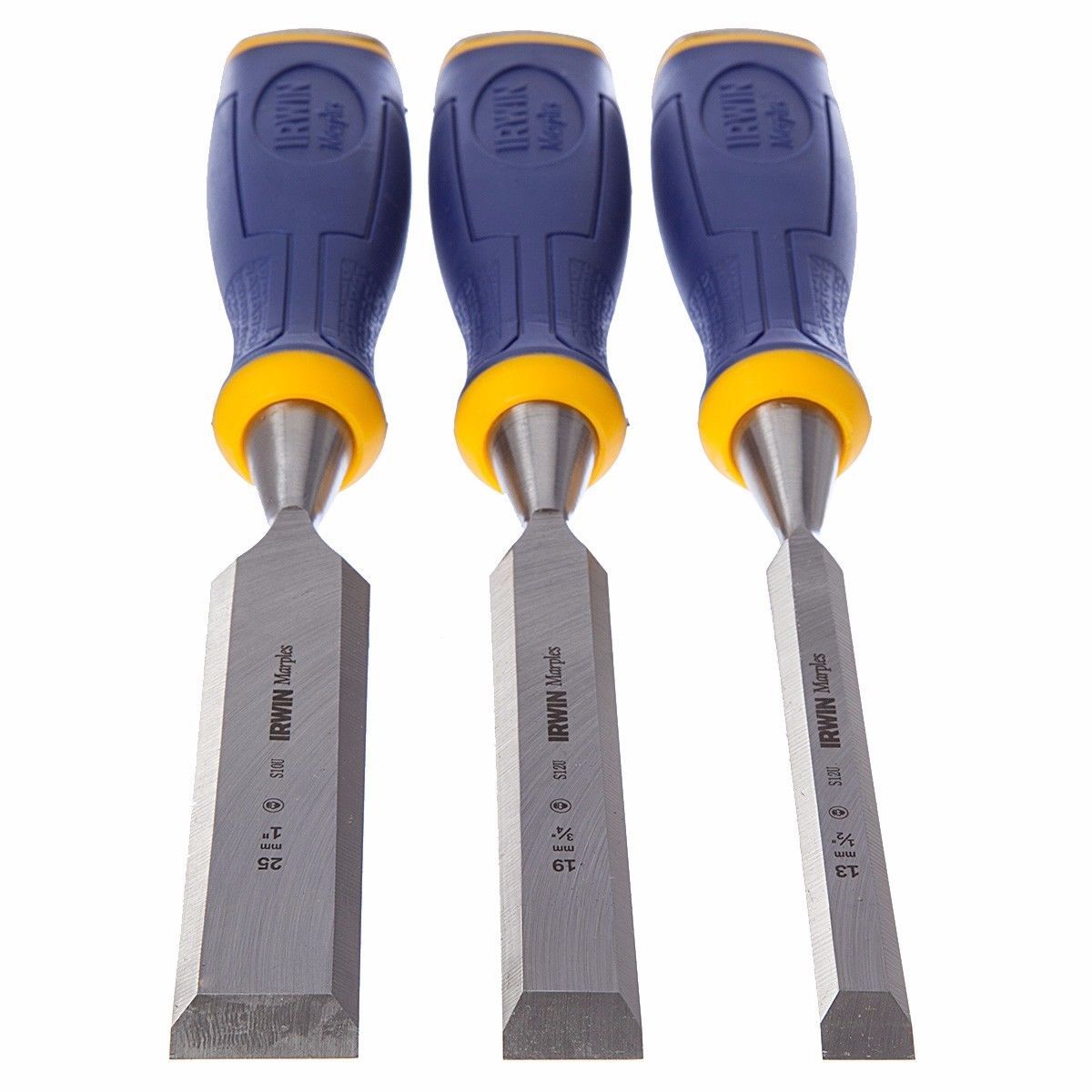 Chisel Set 3 Irwin Marples MARS500S3 MS500 Soft Touch Bevel Edge