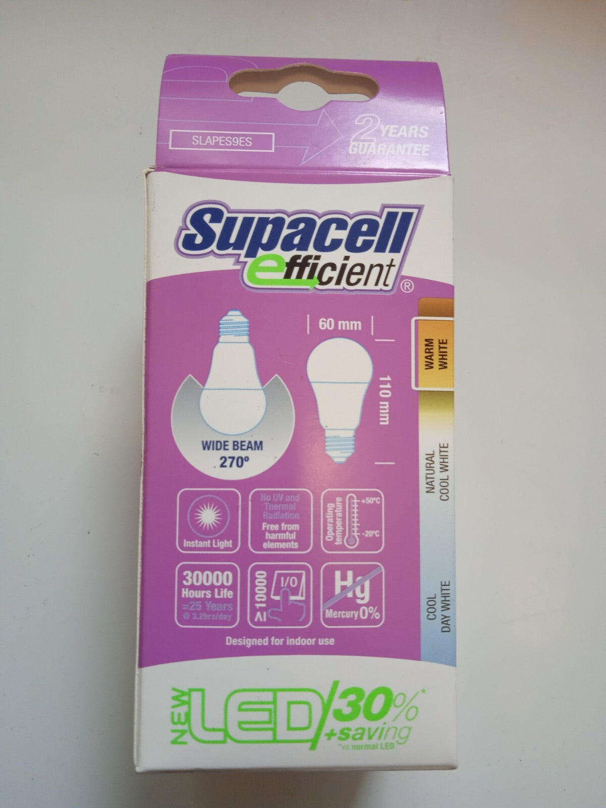 10 pack - SUPERCELL EFFICIENT 1050LM 9.5W ES