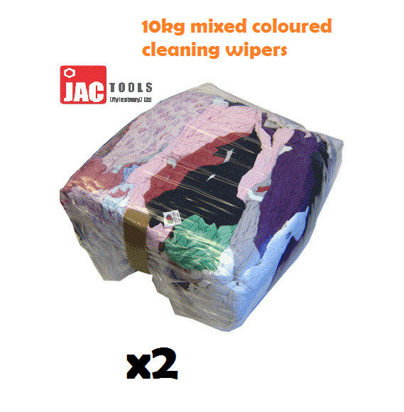 20Kg Bags of Rags Mixed Material Colour Engineer Garage Workshop Industrial Wipe
