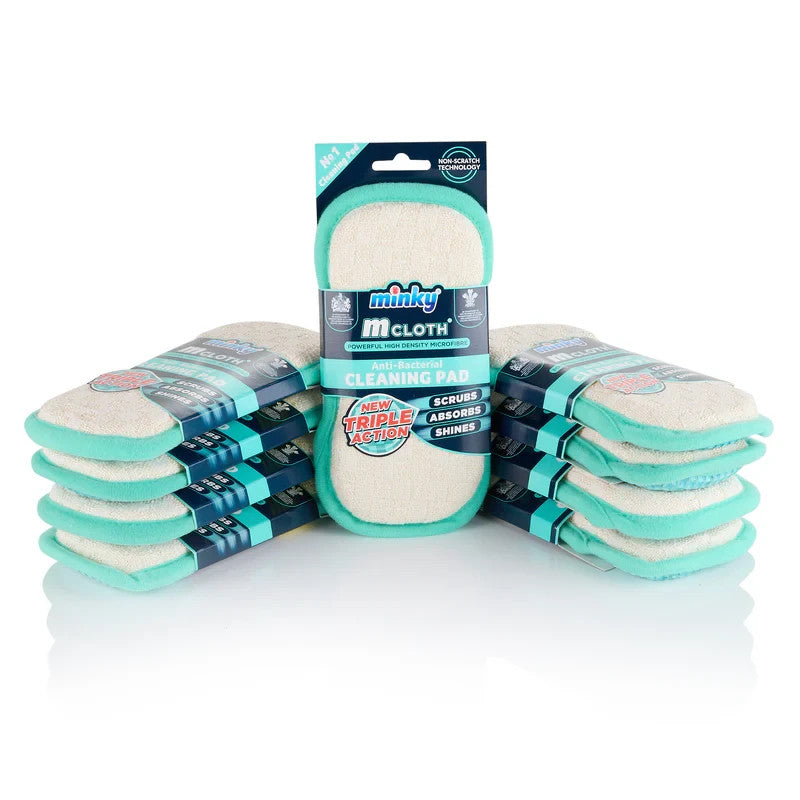 Minky M Cloth Anti-Bacterial Cleaning Pad Powerful High Density Microfibre
