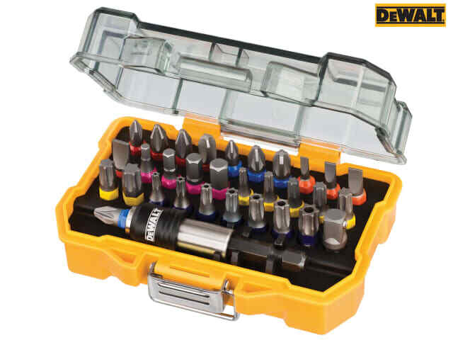 DeWalt DT7969 32Pc Screwdriver Bit Set & Holder Pro Grade PH Slotted PZ Torx