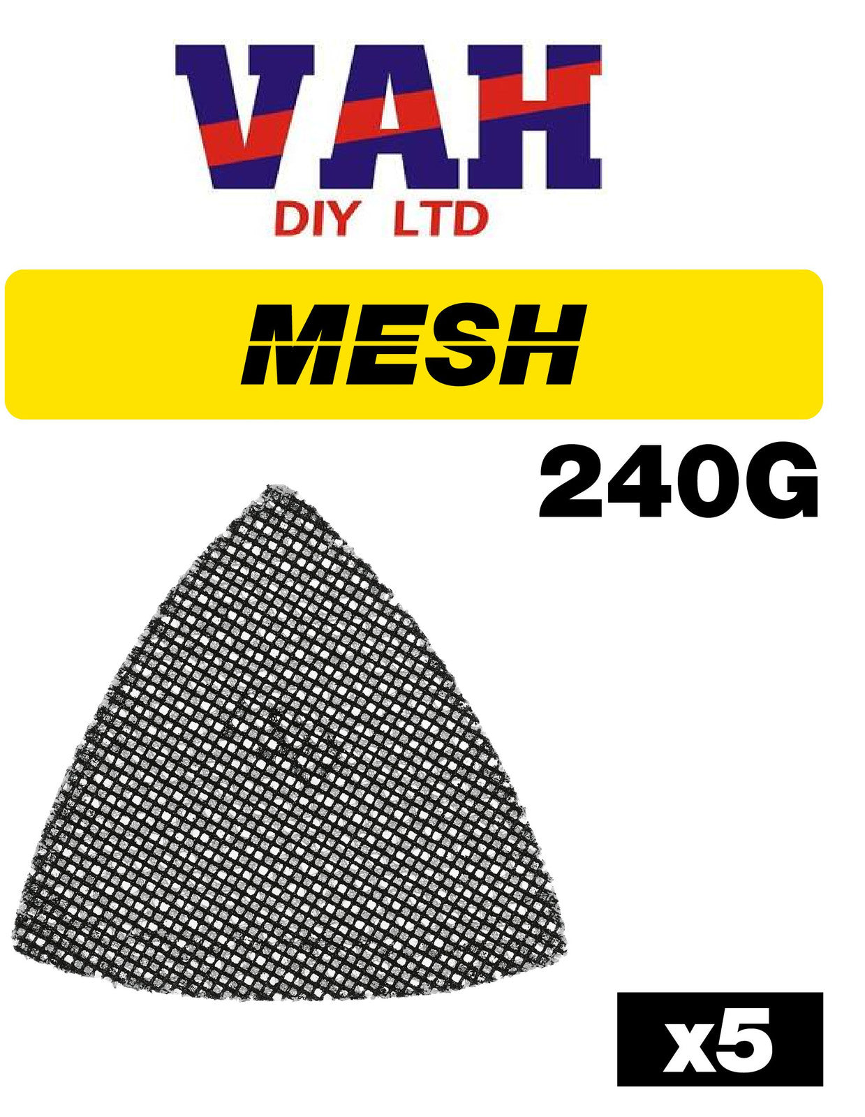 Trend 93mm Mesh Delta Sanding Sheet 240g 5 Pack