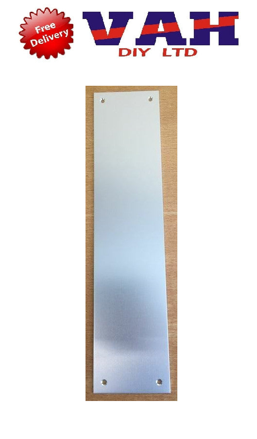 Push Door Metal FINGER PLATE 300 x 75 mm - SCREW HOLES