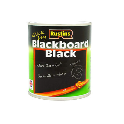 Blackboard Black Chalk Board Matt Paint 500ml,1Litre,2.5Litre,Quick Dry Rustins