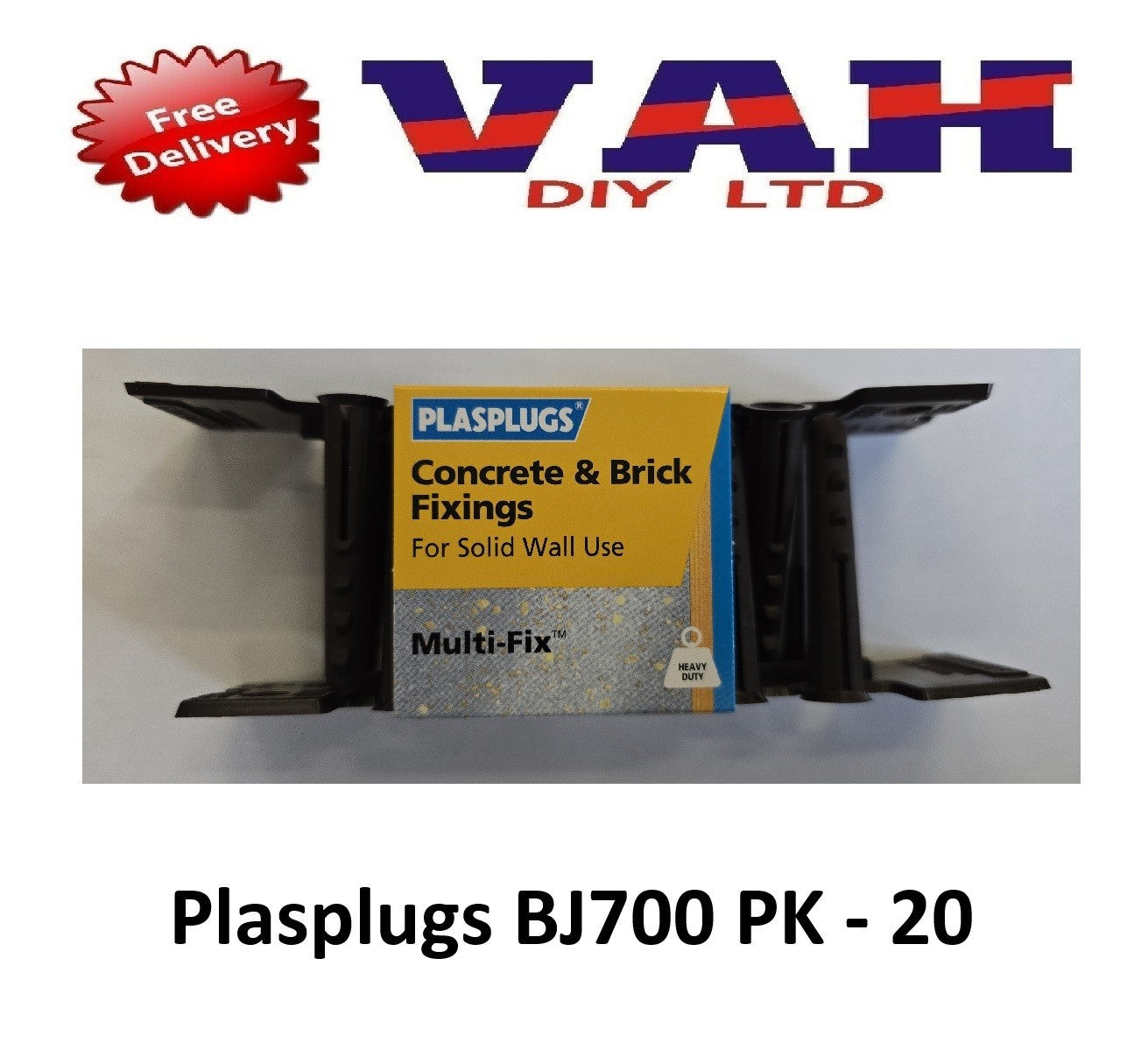 PLASPLUGS Standard - GP600 & Heavy Duty - BJP700 Brown Multi-Fix Wall Plugs