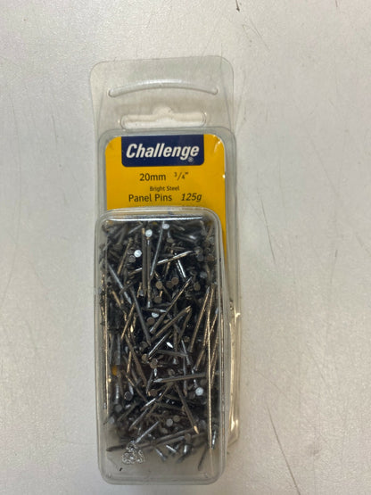 Panel Pins 13mm,15mm,20mm,25mm,40mm Challenge Bright Steel