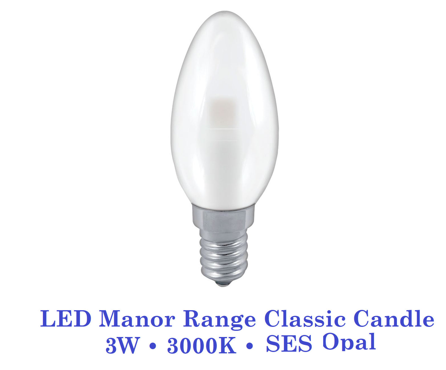 Crompton  3W, Non-Dimmable Manor House Candle Lamp Clear or Opal
