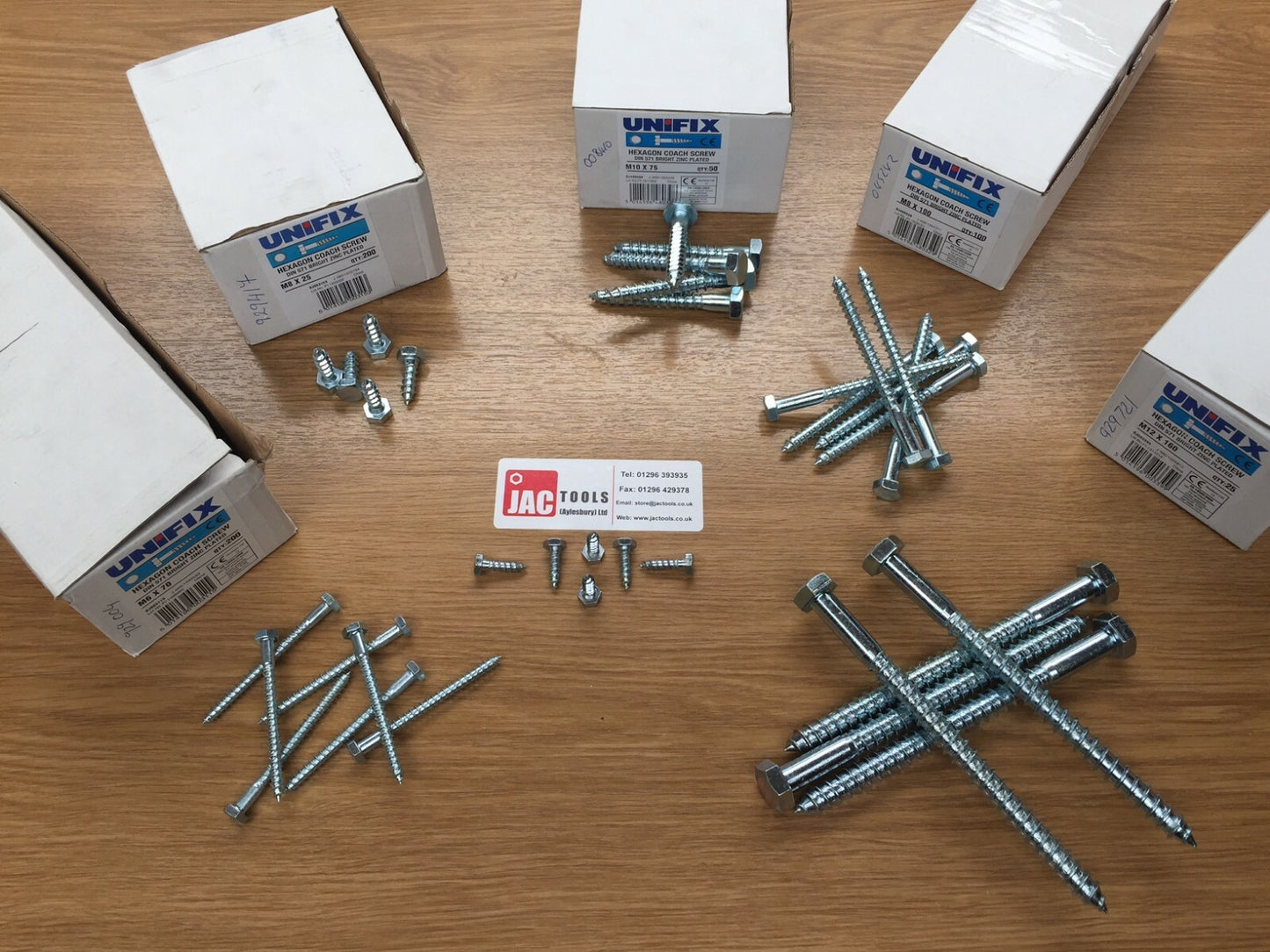 HEX HEAD COACH SCREWS WOOD / TIMBER FENCE LAG BOLTS ZINC PLATED SIZES 6MM - 12MM