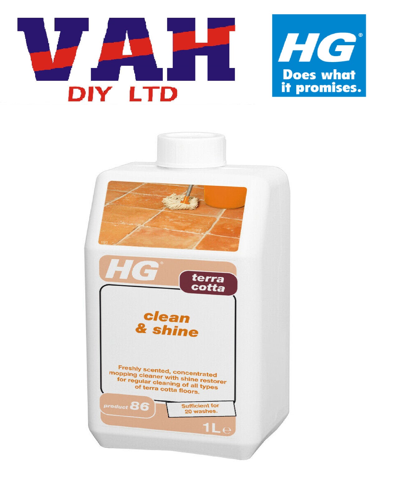 HG Terracotta Cleaner Shine Restorer 1L (86)