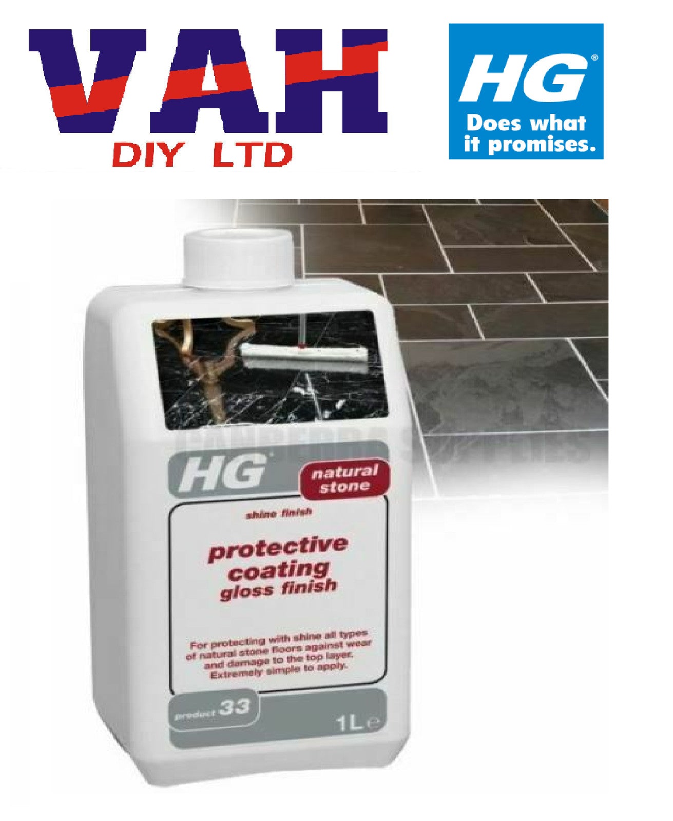 HG NATURAL STONE PROTECTOR PROTECTIVE COATING GLOSS SHINE FINISH - 1L
