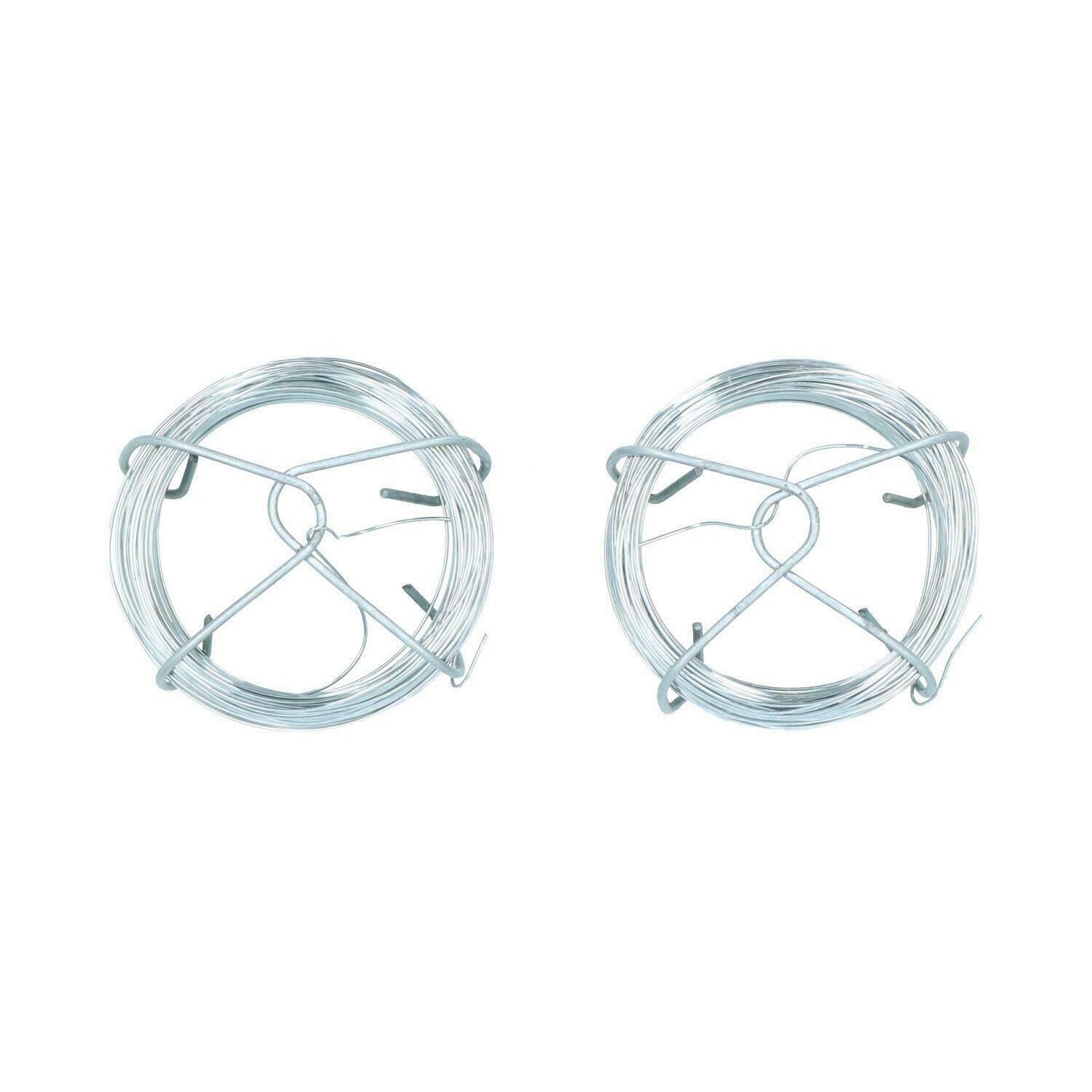 Galvanised Wire Roll Hanging Pictures Garden Wire 2pc Set 50 Metres x 0.6mm