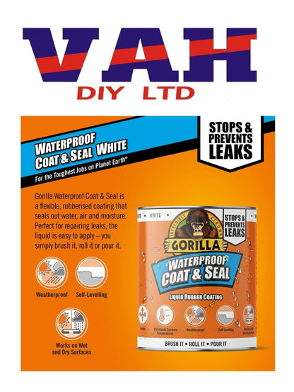 Gorilla 84756 Waterproof Coat & Seal Black 473ml 1 Pack