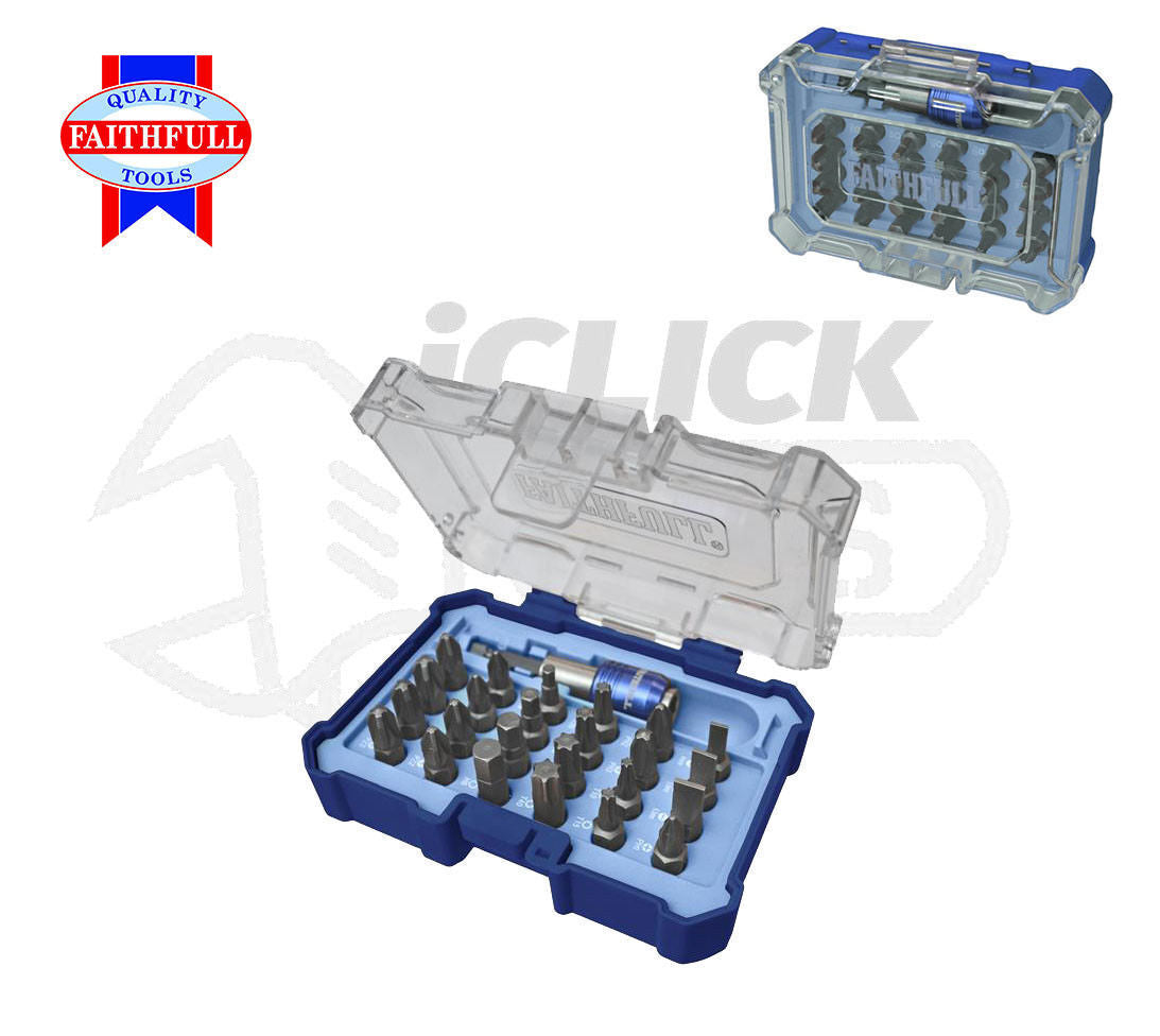 FAITHFULL 25 Piece Mixed Screwdriver Insert Bit Set Quick Change FAISBSET25Q New