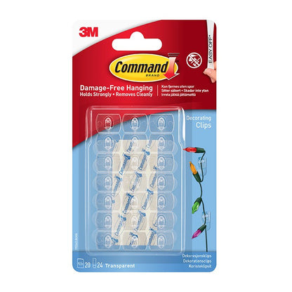 3M Command Decorating Clips Clear 20pk (17026CLR)