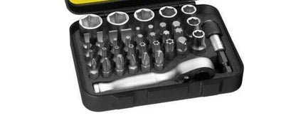 Stanley STA113906 Fat Max Compact 39pc Socket Ratchet Set Bits 1/4" Drive