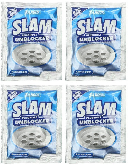 Kilrock Slam  Plughole BathRoom or Kitchen Clogged Sink Drain Unblocker Shot