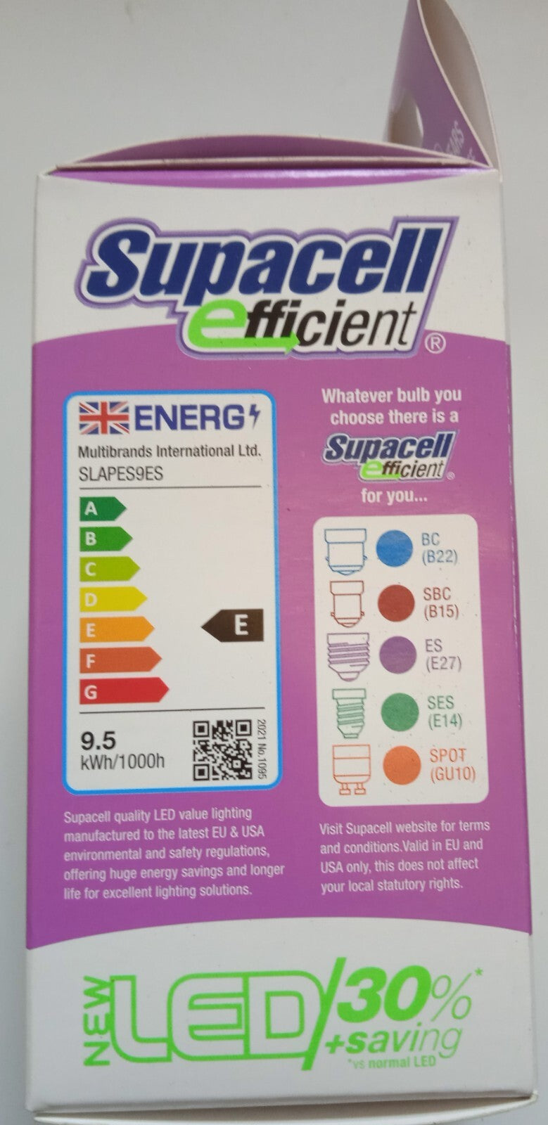 10 pack -  SUPERCELL EFFICIENT 1050LM 9.5W ES