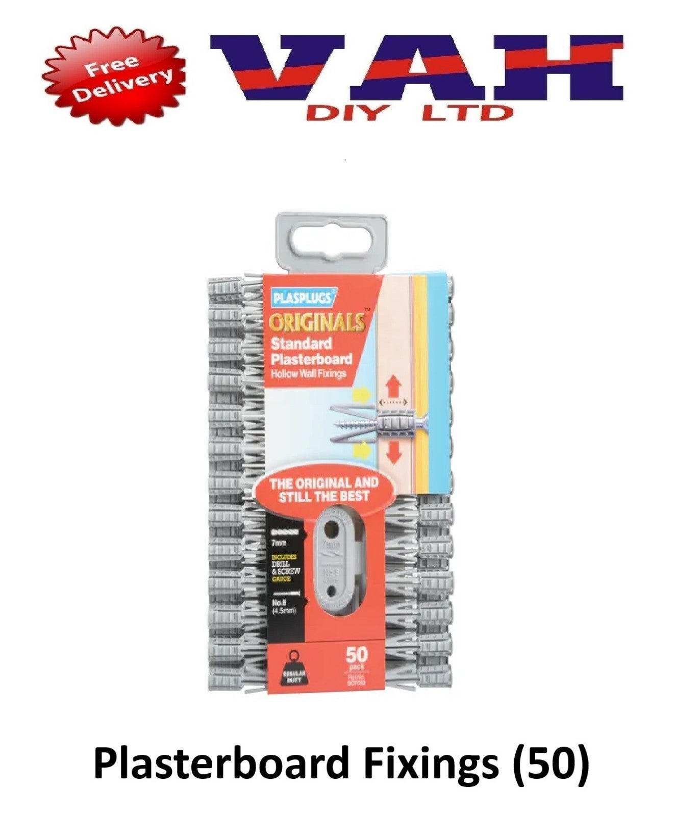 PLASPLUGS Standard - GP600 & Heavy Duty - BJP700 Brown Multi-Fix Wall Plugs