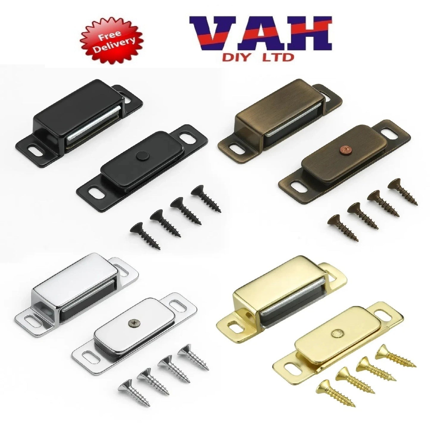 MAGNETIC CATCH CHROME Heavy Duty 6kg Cupboard Cabinet Door Mag Latch METAL
