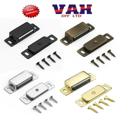 MAGNETIC CATCH CHROME Heavy Duty 6kg Cupboard Cabinet Door Mag Latch METAL