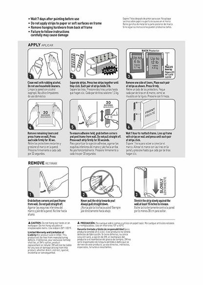 3M Command Picture Hanging Strips Narrow 5.4kg 4pk (45x60cm) (17207)