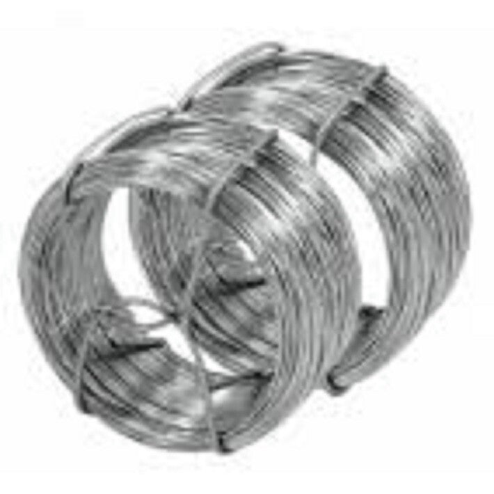 Galvanised Wire Roll Hanging Pictures Garden Wire 2pc Set 50 Metres x 0.6mm