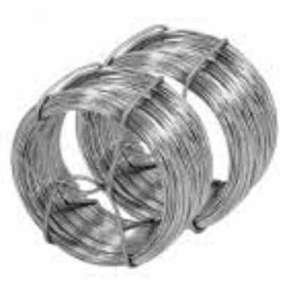 Galvanised Wire Roll Hanging Pictures Garden Wire 2pc Set 50 Metres x 0.6mm