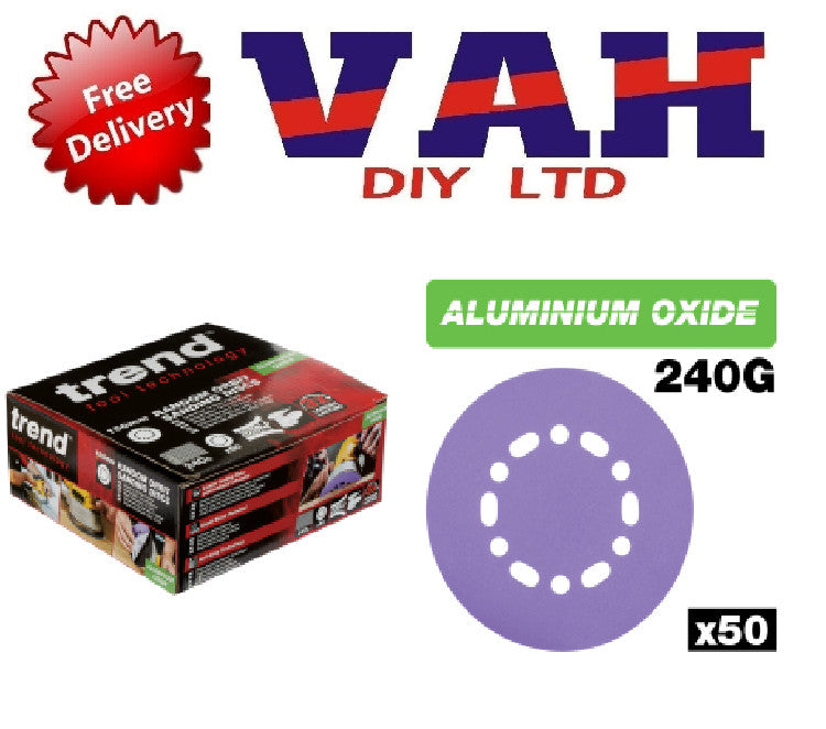 TREND AB/150/240A/B RANDOM ORBITAL SANDING 50PC 150MM X 240G