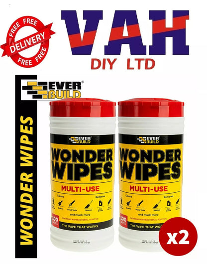 Everbuild Multi-Purpose Wonder Wipes 100 Pack x2