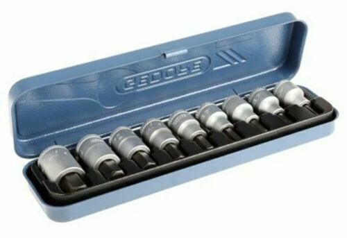 Gedore IN 19 PM, 9 Pieces Socket Set 1/2 in Hexagon Drive Hex Keys Allen 5-17mm