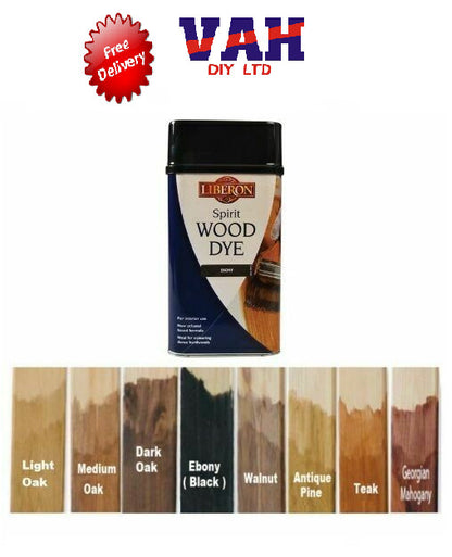 SPIRIT BASED WOOD DYE LIBERON  CHOICE OF COLOUR AND SIZES