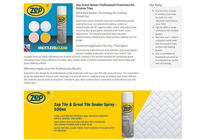 Bathroom Shower Tile and Grout Sealer Waterproofer Protector Spray Zep 500ml