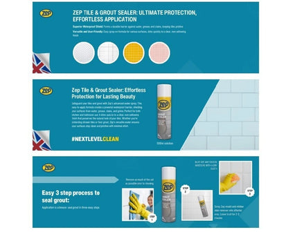 Bathroom Shower Tile and Grout Sealer Waterproofer Protector Spray Zep 500ml