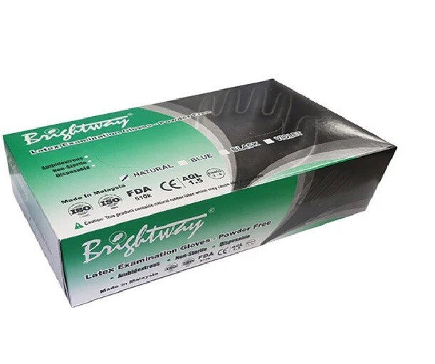 BRIGHTWAY Powder Free Latex Disposable Gloves & Powder Free  NATURAL