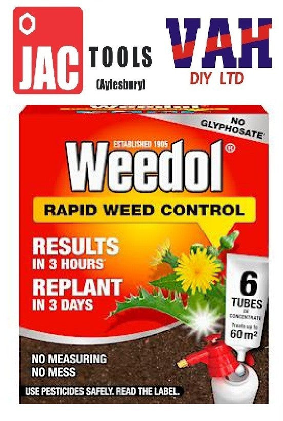 Weedol Rapid Concentrate Tubes, 6 Pack