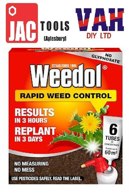 Weedol Rapid Concentrate Tubes, 6 Pack