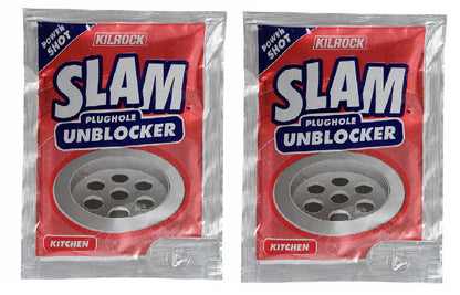 Kilrock Slam  Plughole BathRoom or Kitchen Clogged Sink Drain Unblocker Shot